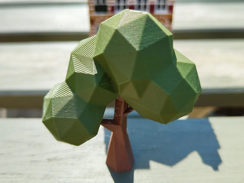 small low poly fluffy tree