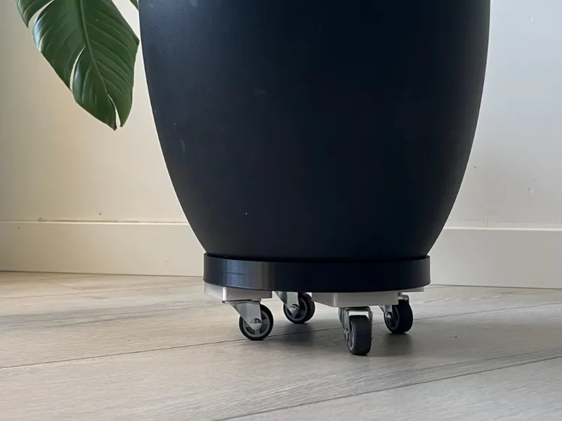 Soporte robusto para macetas con pata o rueda