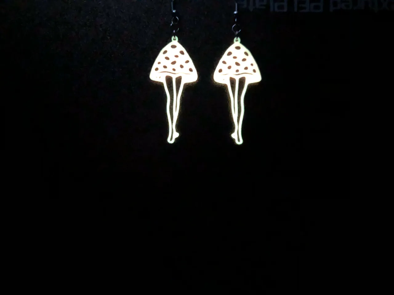Lady mushroom earrings, no AMS, 0.4 mm nozzle view 3