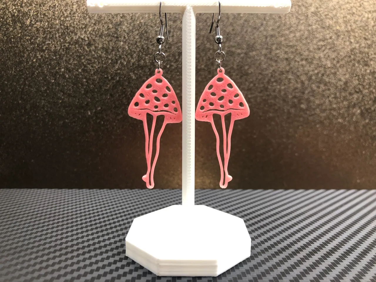 Lady mushroom earrings, no AMS, 0.4 mm nozzle view 2