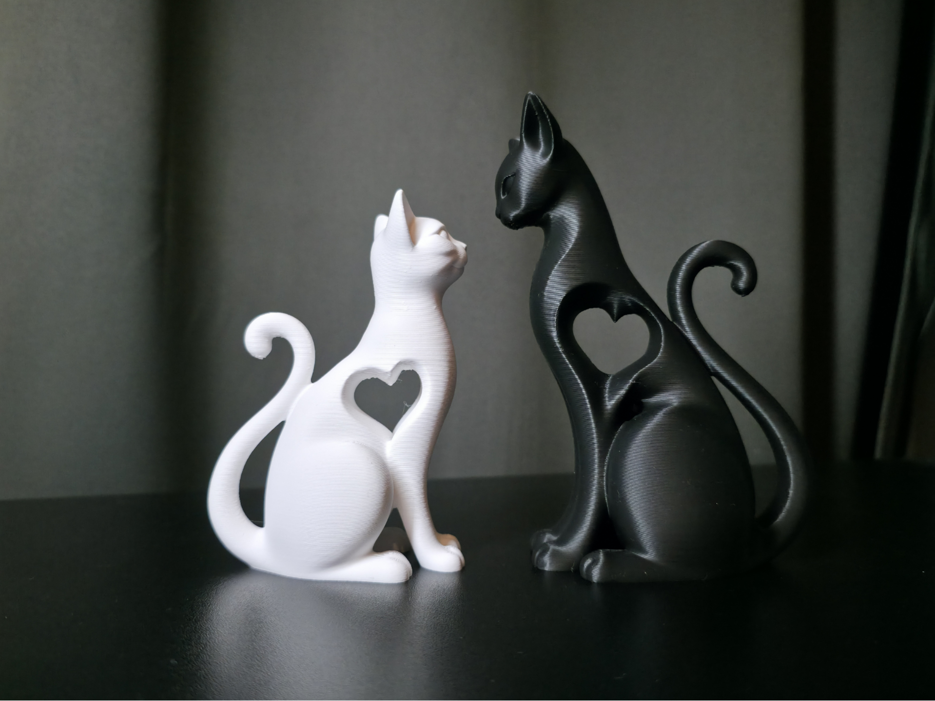 Stylized Love Cats Figurine Set