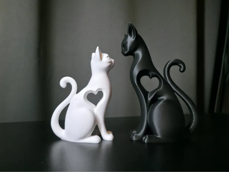 Stylized Love Cats Figurine Set