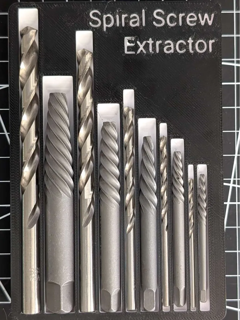 Gridfinity Screw Extractor Set