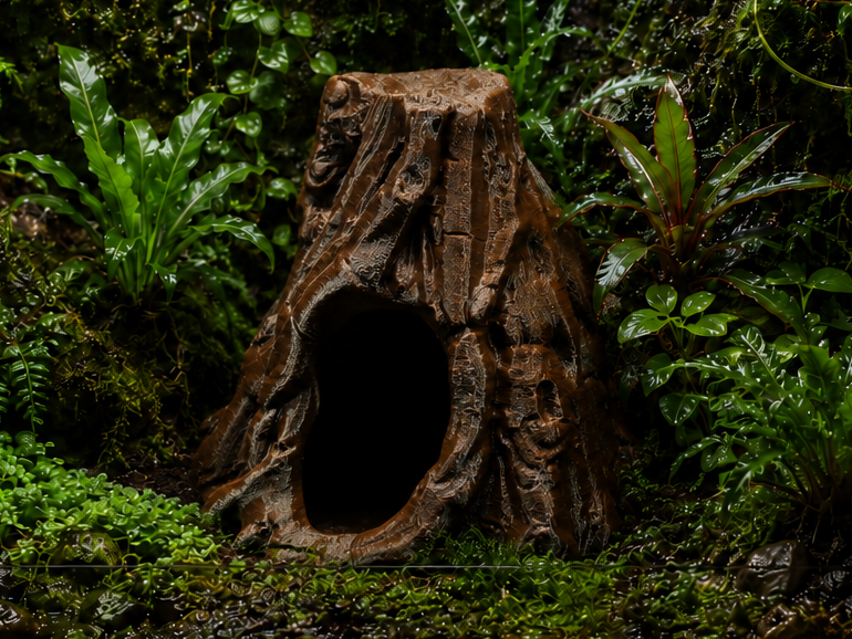 Forest Hollow Tree Shelter - Terrarium & Aquarium