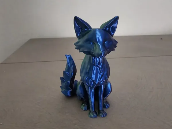 Renard mignon effet marbre
