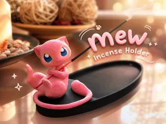 Incense Holder Tray - Mew Pokemon Inspired 