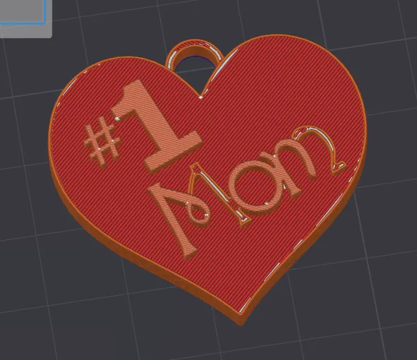 #1 Mom Keychain