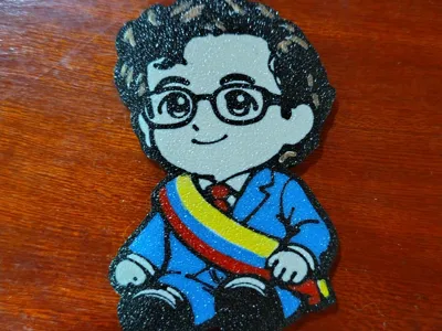 Colombia President Gustavo Petro Keychain