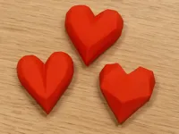 Cœurs low poly pour la Saint-Valentin — photo 1