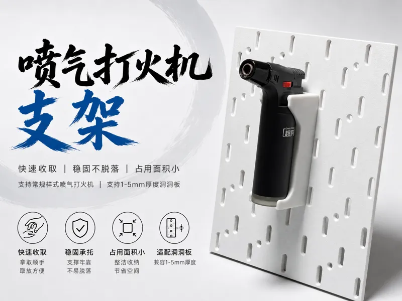 宜家洞洞板打火机支架