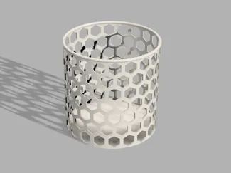 Pen holder with honeycomb structure