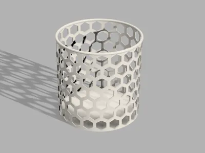 Pen holder with honeycomb structure