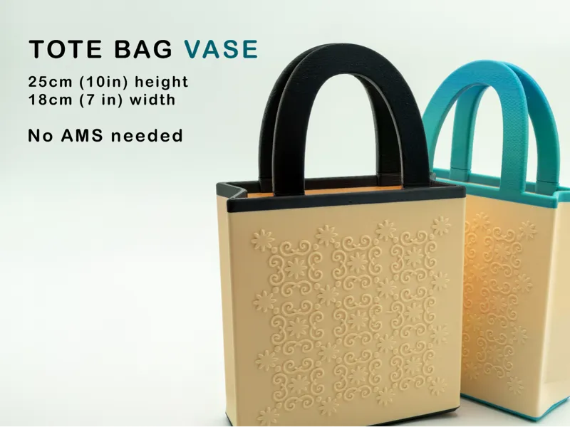 Tote bag vase / decoration