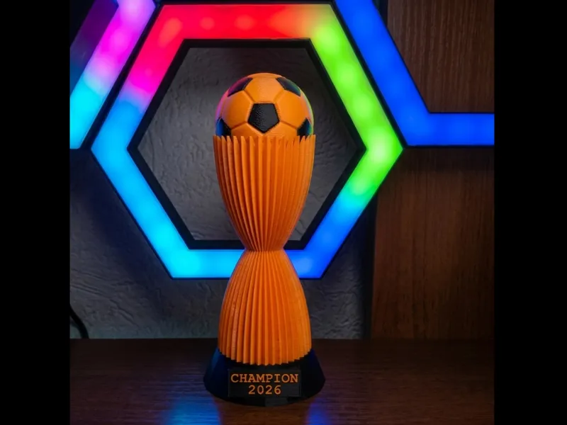 Champion 2026 Trophy – Illuminated Football Cup