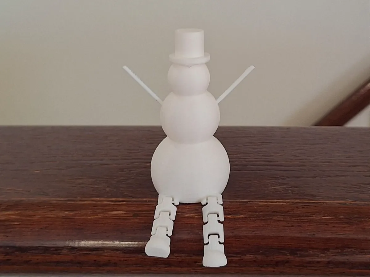 Mini Articulated Snowman Buddy - Free 3D Print Model - MakerWorld