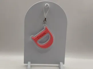 Letter keychain with name
