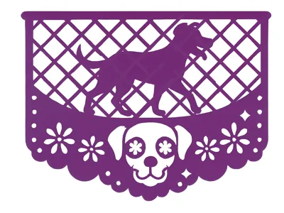 PAPEL PICADO DAY OF THE DEAD PUPPY