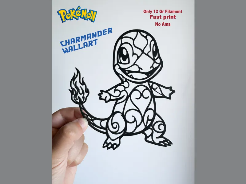 Pokemon charmander wallart fast print