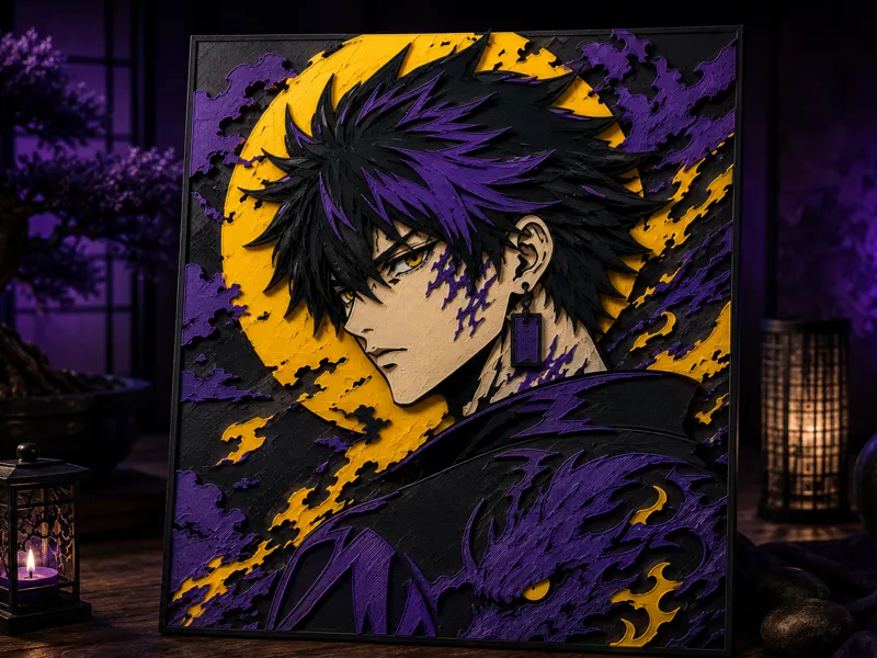 Anime Thunder Dragon | 4 Color Layer Art