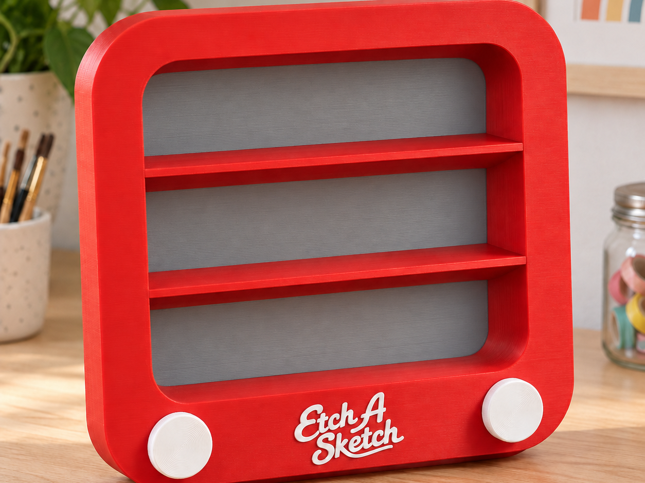 Retro Drawing Toy Mini Display Shelf - 3D printed Decor, in stock in India