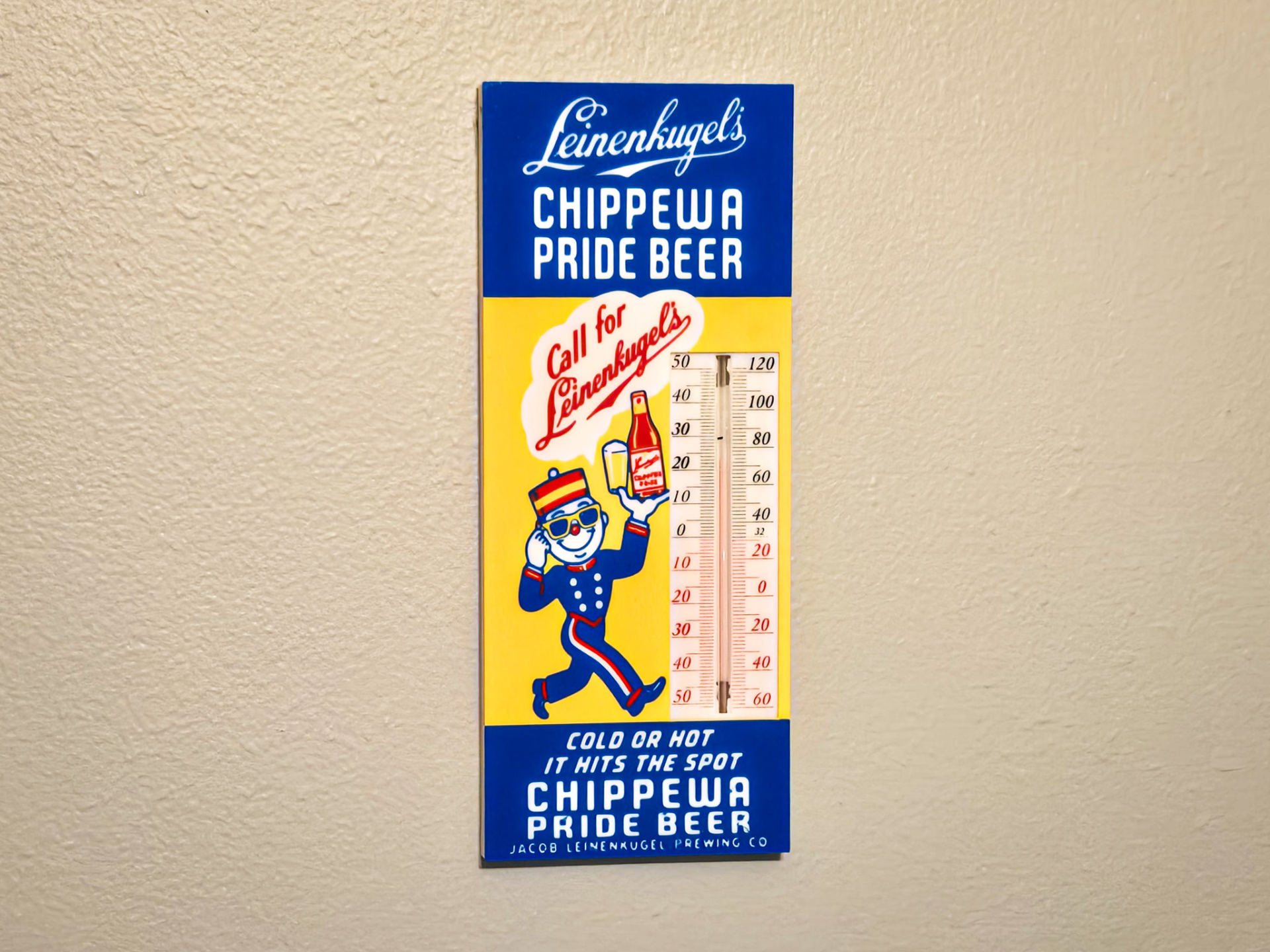 LEINENKUGEL'S BEER ~ Vintage Wall Thermometer