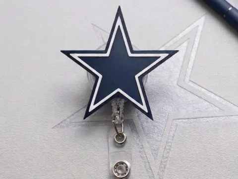 Letrero o emblema decorativo: Dallas Star Badge Reel Face/Magnet — referencia de MakerWorld