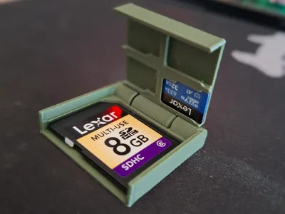 Compact case for SD and microSD cards