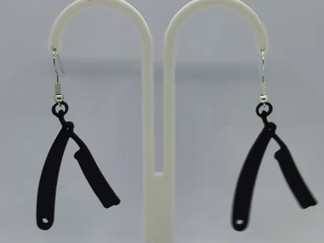 Pendientes navaja barbero