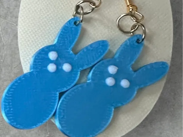 Bunny peep earrings