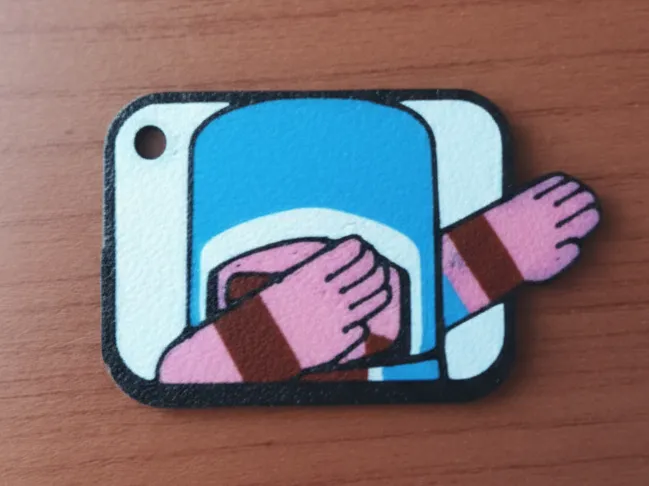 Clash Royale Dabbing Wizard Emote Keychain