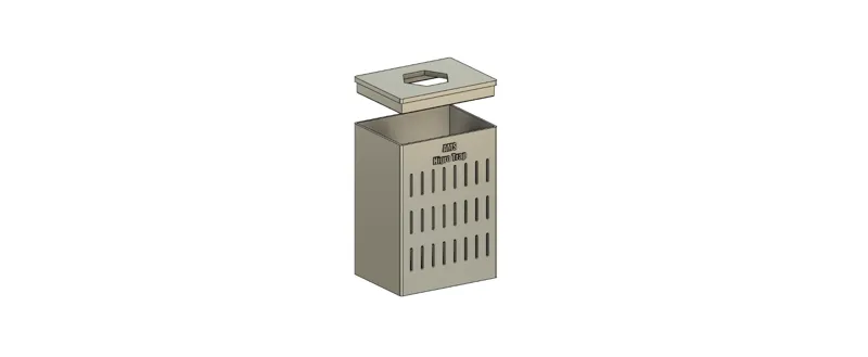 Desiccant container for AMS
