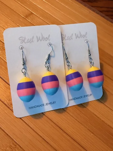 Cute Easter Egg Earrings (.2 Nozzle Optimized) view 3