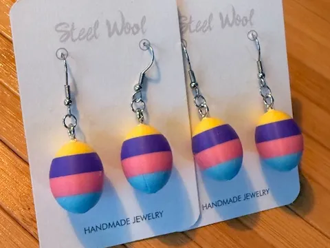 Cute Easter Egg Earrings (.2 Nozzle Optimized)