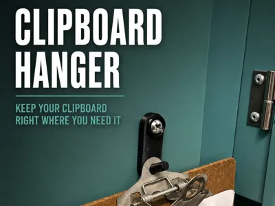 Industrial Clipboard Hanger - Screw or nail Mount