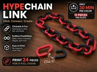 24 links 0.16mm layer, 2 walls, 30% infill - no supports