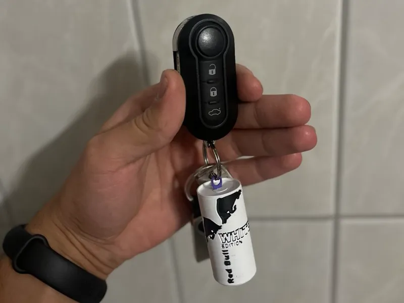 RedBull Keychain White Edition