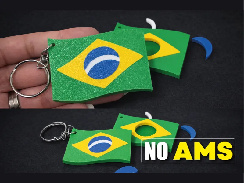 Chaveiro Brasil Multiparte - NO AMS