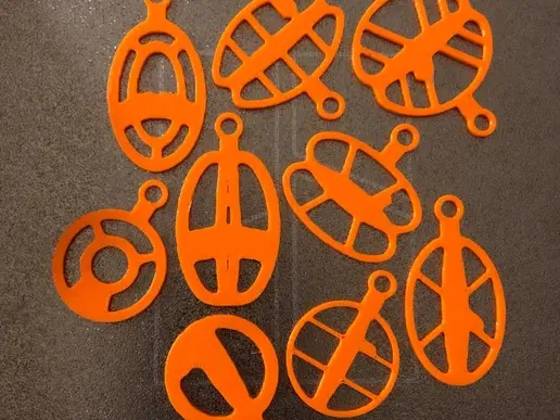 Metal Detector Coil keychain