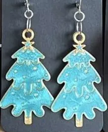 cute christmas tree earrings