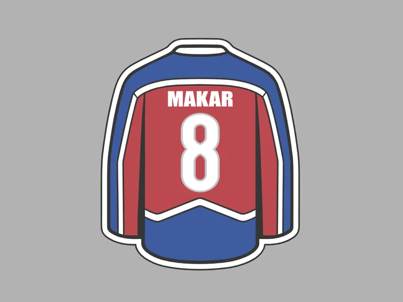 Cale Makar Colorado Avalanche Jersey LED Lightbox