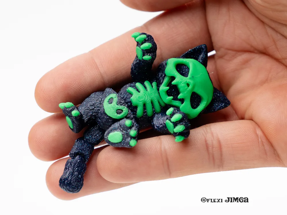 Halloween Skeleton Cat | Keychain Version - Free 3D Print Model ...