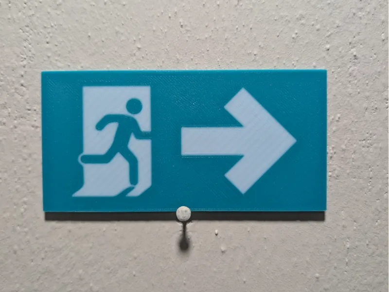 cartello per uscita di emergenza