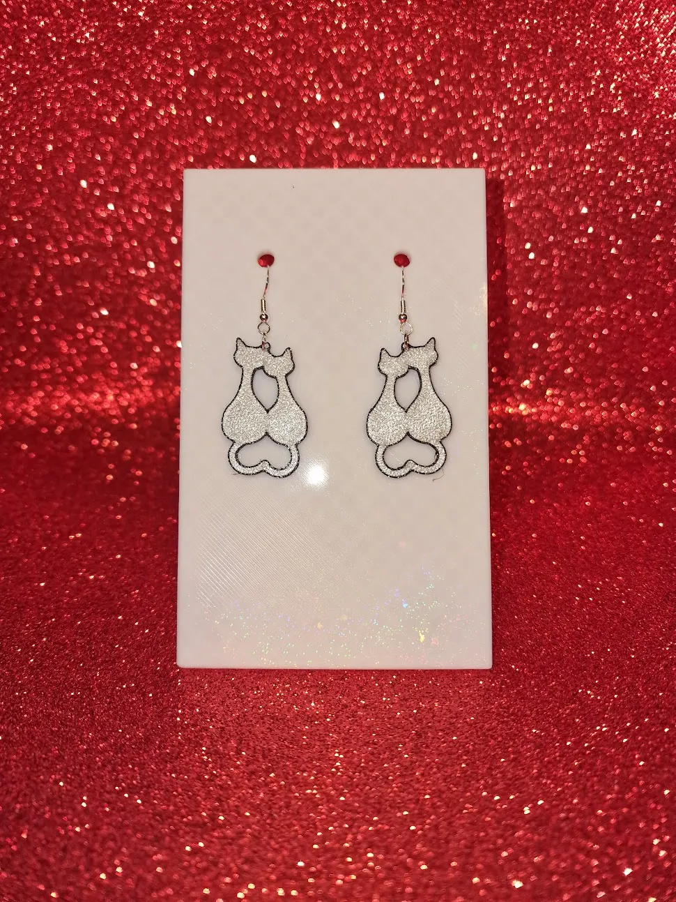 Lovely cats earrings view 2
