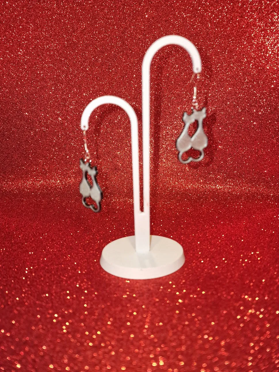 Lovely cats earrings view 3