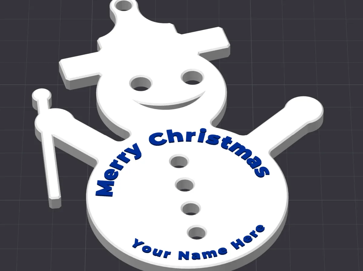 Customisable Snowman - Free 3D Print Model - MakerWorld