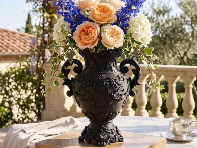 Baroque Medici Urn Ornate Vase Art