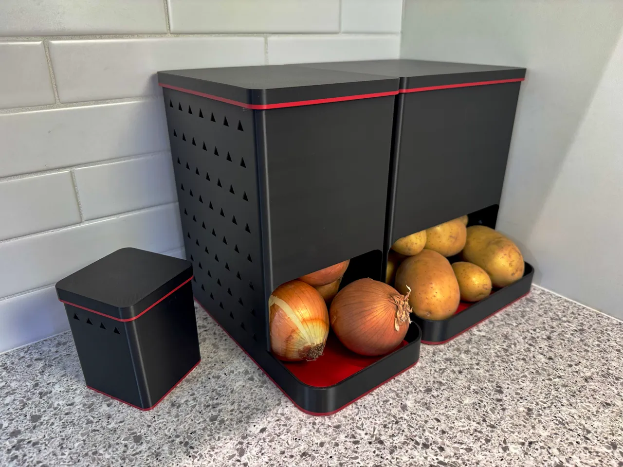 Potato, Onion & Garlic Bin / Dispenser / Keeper view 4