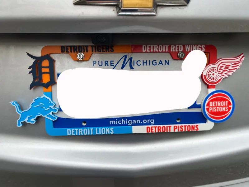 Detroit Sports License Plate Frame