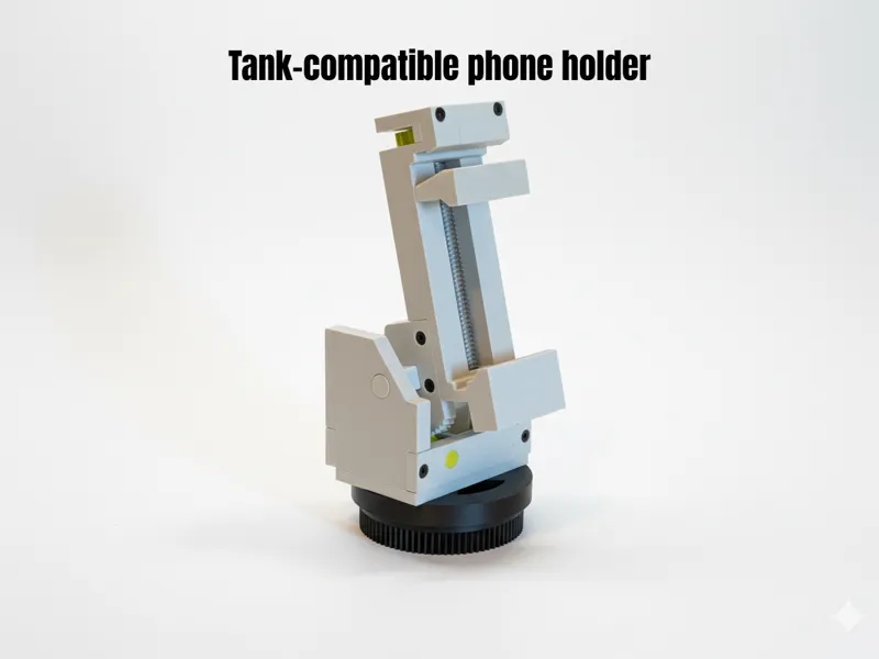 Tank-compatible phone holder