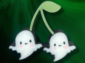 Kawaii Spooky straw charm